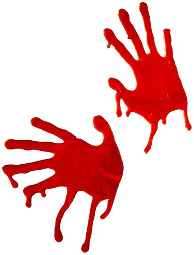 Halloween Bloody Hands Raamstickers 
