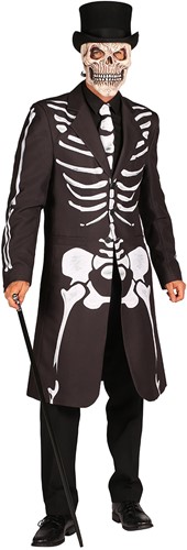 Halloween Jas Skelet Luxe voor heren